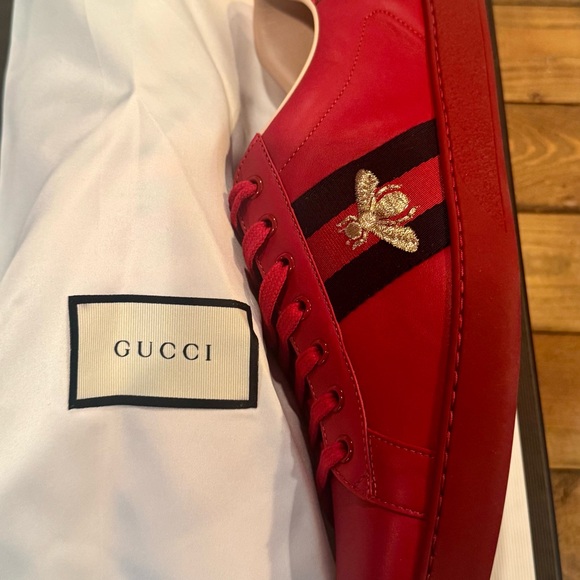 COPY - New in Box Red LeatherAc Sneakers Size 11.5 - Picture 13 of 15